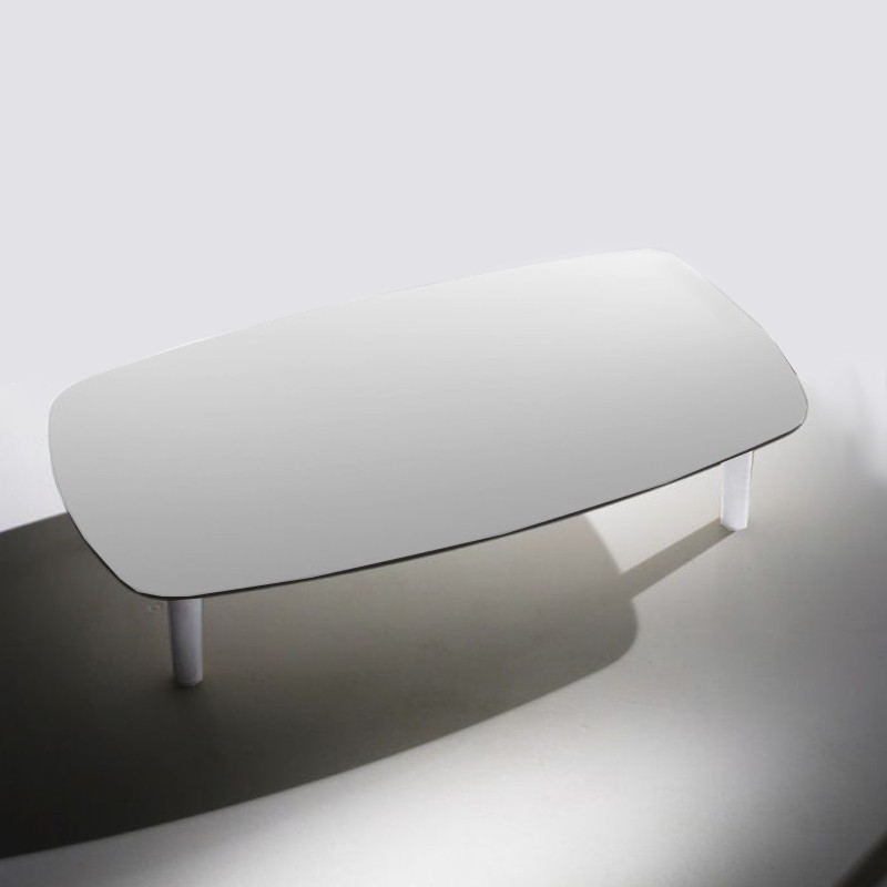 Bread fehér téglalap alakú dohányzóasztal - fehér lakkozott tölgy lábbal