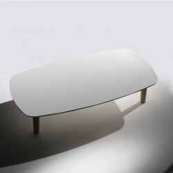 Bread fehér téglalap alakú dohányzóasztal - natúr tölgy lábbal 02 Dohányzóasztalok Diemme