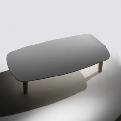 Bread sötétszürke téglalap alakú dohányzóasztal - natúr tölgy lábbal 02 Dohányzóasztalok Diemme