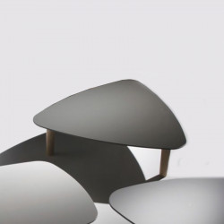 Bread sötétszürke háromszög alakú dohányzóasztal - natúr tölgy lábbal 02 Dohányzóasztalok Diemme