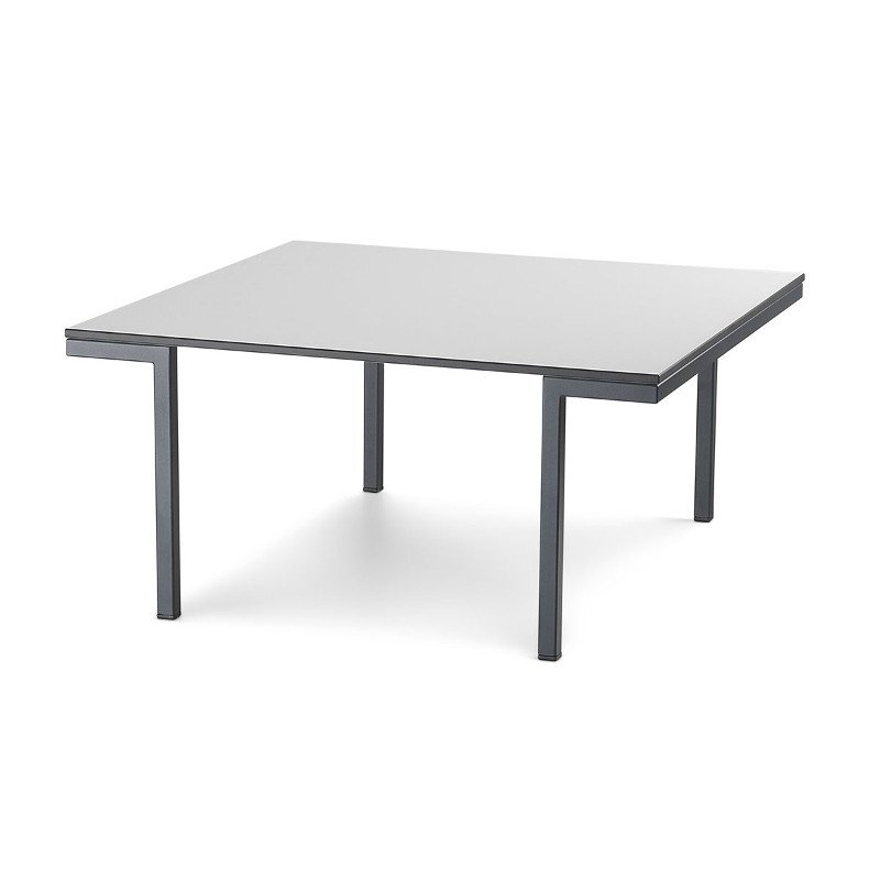 Hall fehér dohányzóasztal HPL asztallappal 65x65cm