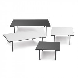 Hall fehér dohányzóasztal HPL asztallappal 65x65cm