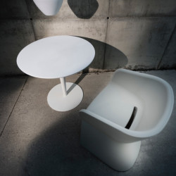 Margarita fehér közepes kerek dohányzóasztal 80x80x74cm