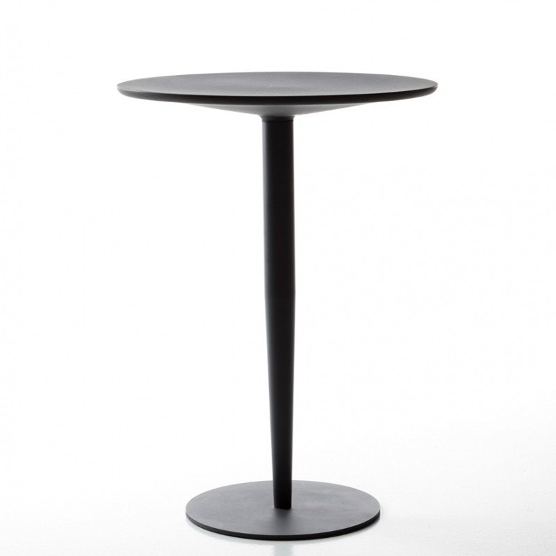 Margarita sötétszürke nagy kerek dohányzóasztal - bárasztal 80x80x110cm