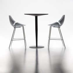 Margarita sötétszürke nagy kerek dohányzóasztal - bárasztal 80x80x110cm