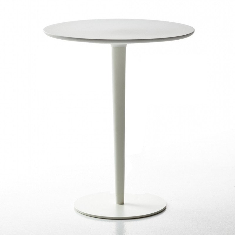 Margarita fehér nagy kerek dohányzóasztal - bárasztal 80x80x110cm