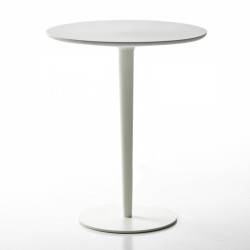 Margarita fehér nagy kerek dohányzóasztal - bárasztal 80x80x110cm 02 Dohányzóasztalok Diemme