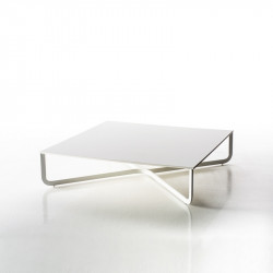 XL alacsony dohányzóasztal 95x95cm fehér HPL asztallappal 02 Dohányzóasztalok Diemme