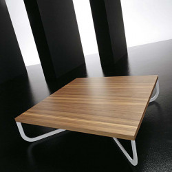 XL alacsony dohányzóasztal 95x95cm melamin dió asztallappal 02 Dohányzóasztalok Diemme