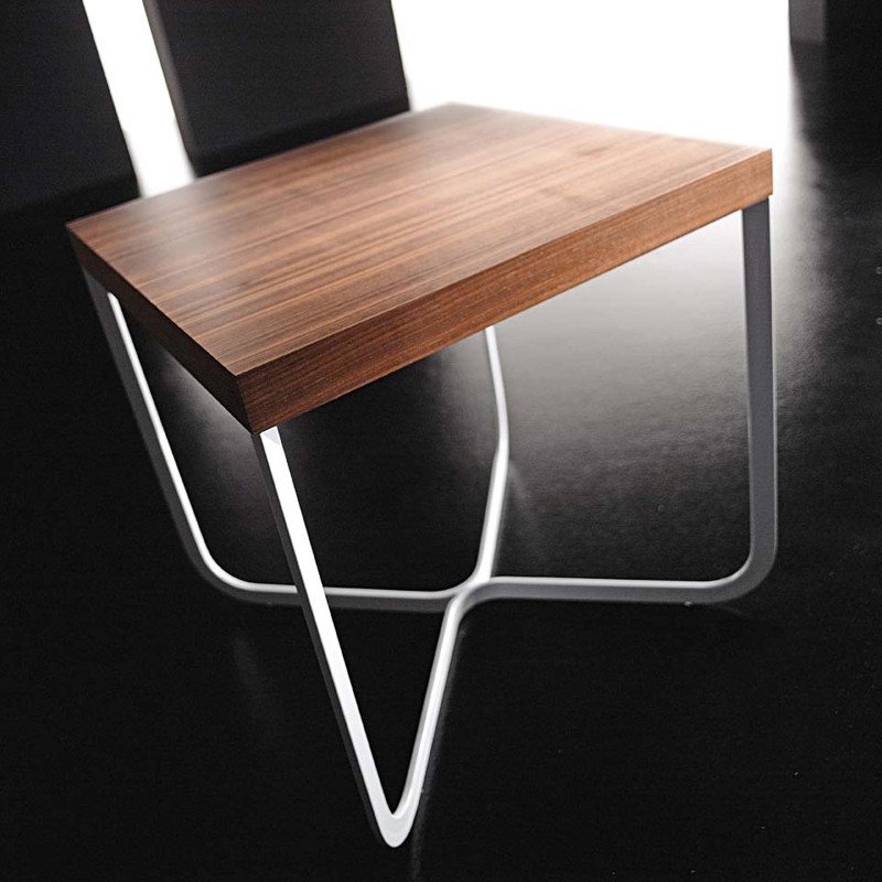 XS magas dohányzóasztal 55x55cm melamin dió asztallappal