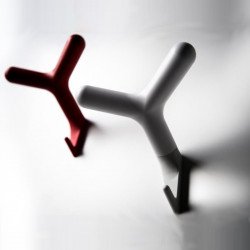 Rocket fehér fém vázas fali fogas