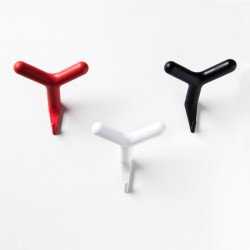 Rocket fekete fém vázas fali fogas