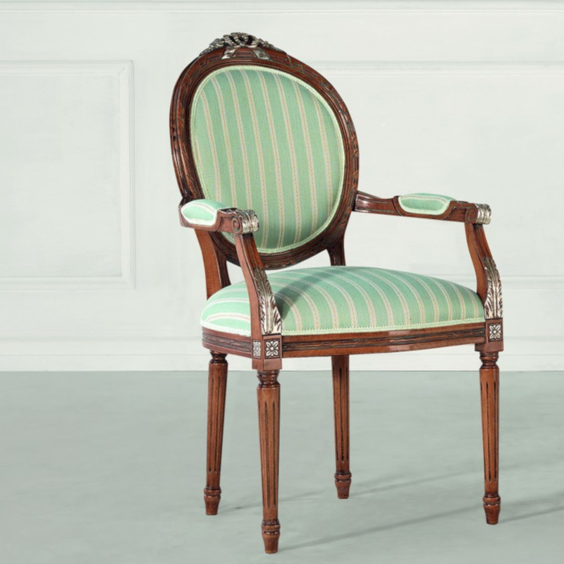 Luigi XVI Cresta 121-C kárpitozott barokk karosszék