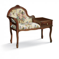 Igina 719-E kárpitozott pad beépített telefonos asztalkával 07 Puffok Mobilsedia