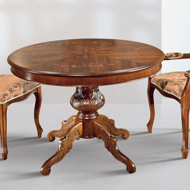 Intarziás 908-TI kerek étkezõasztal 110cm