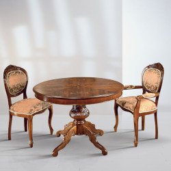 Intarziás 908-TI kerek étkezõasztal 110cm