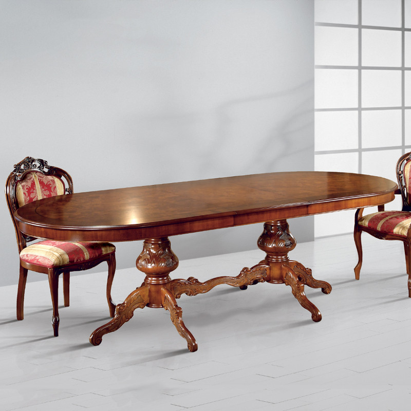 Traforato 912-TR bõvíthetõ ovális barokk étkezõasztal 200-257cm