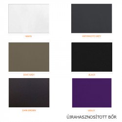 Romina 525 fém vázas szék újrahasznosított bőr kárpittal