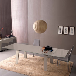 Frau 160 Bővíthető üvegasztal 160-240x90cm 02 Bővíthető étkezőasztal Olasz modern stílus COMPAR