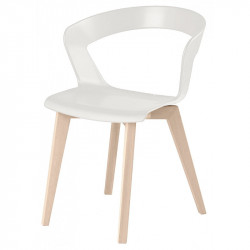 Ibis 139 technopolimer vázas fa lábú karosszék 03 Favázas étkezőszékek Olasz modern stílus METALMOBIL