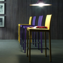 Romy 618 fém vázas bárszék újrahasznosított bőr kárpittal 04 Fémvázas bárszékek Olasz modern stílus COMPAR