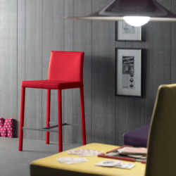 Romy 618 fém vázas bárszék újrahasznosított bőr kárpittal